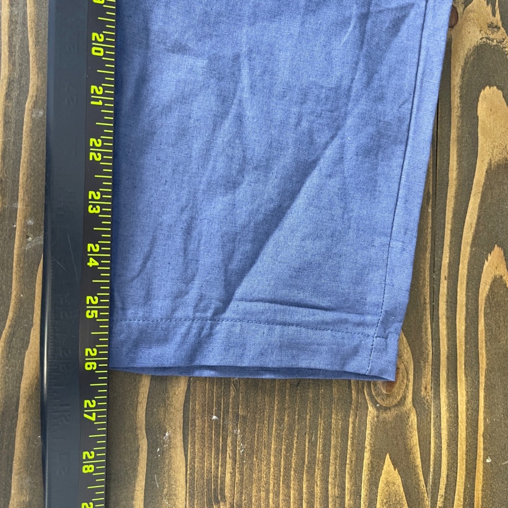 Lintico Linen Blend Blue High Waisted Pants Womens‎ XS Coastal Minimalist - Picture 9 of 13